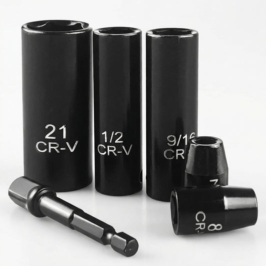 64-Piece Impact Socket Set with SAE/Metric Sockets & Ratchet Handle