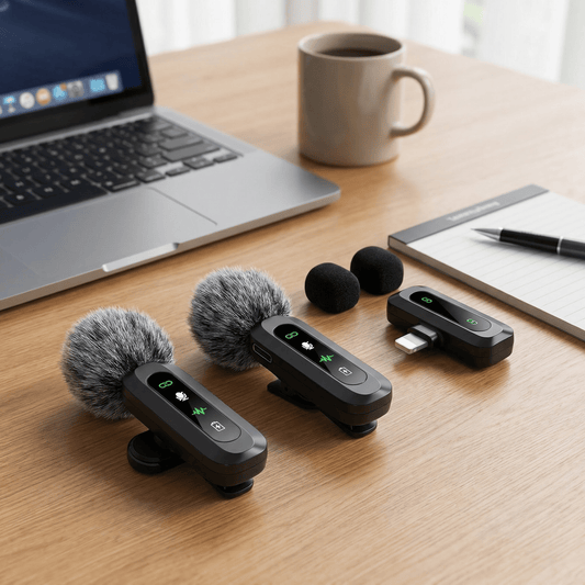 Compact Wireless Microphone with USB-C Connectivity | High-Quality Sound for Podcasts and Vlogs