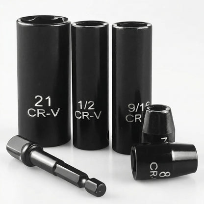 64-Piece Impact Socket Set with SAE/Metric Sockets & Ratchet Handle