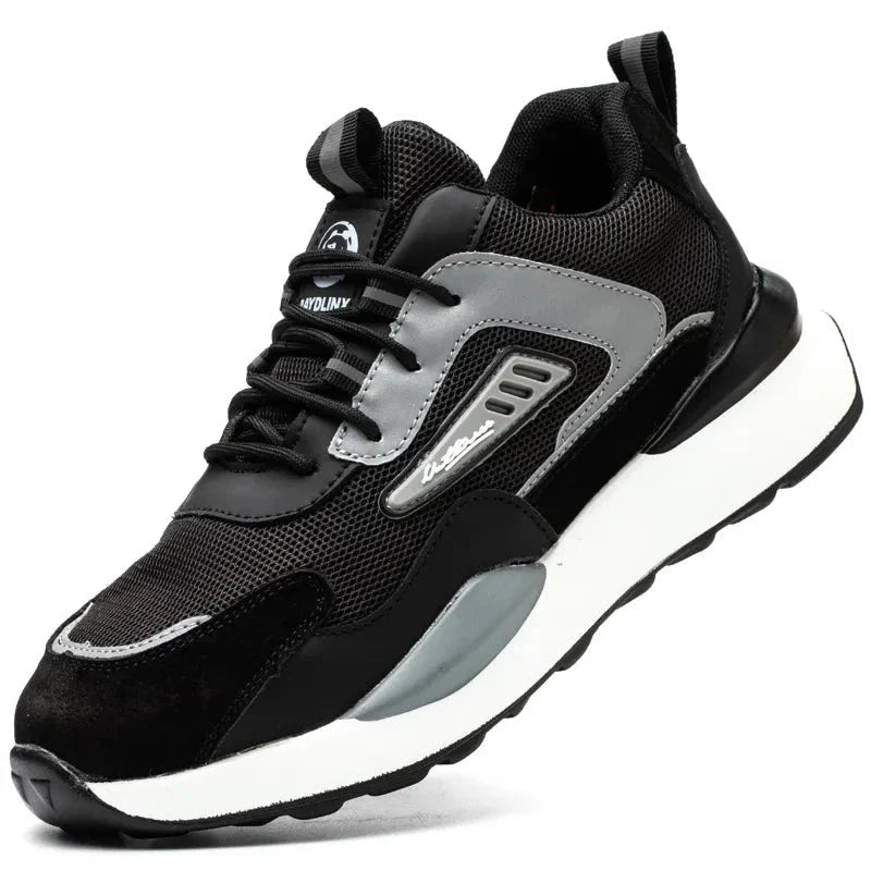 Lightweight Steel Toe Work Sneakers with Breathable Fabric