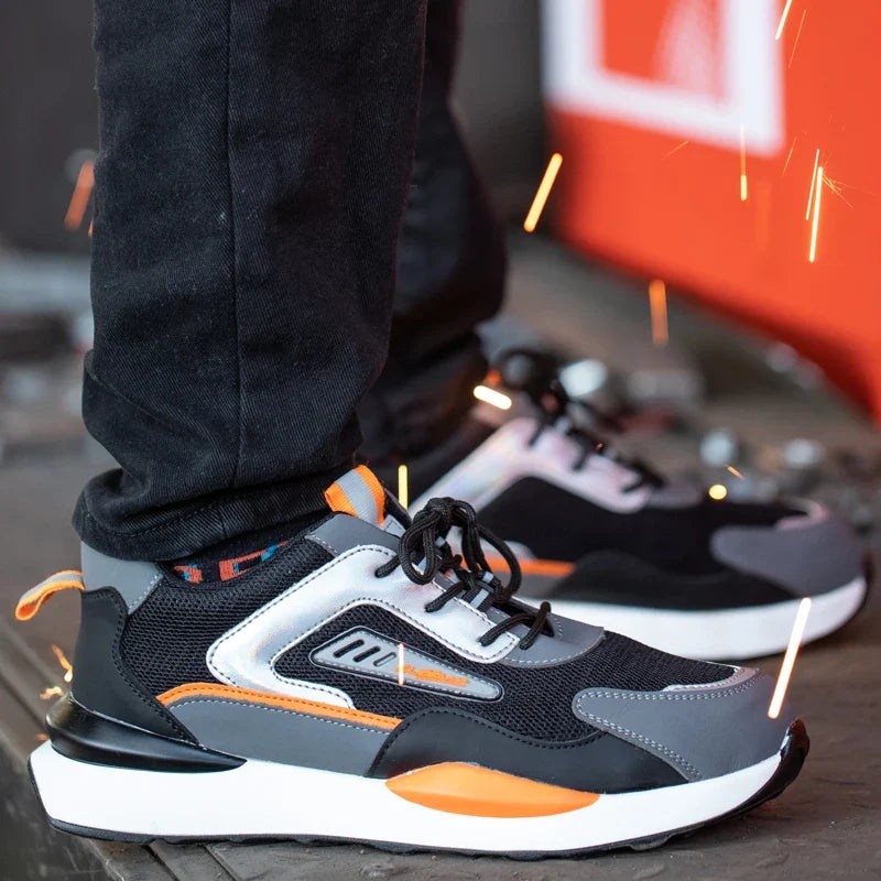 Lightweight Steel Toe Work Sneakers with Breathable Fabric