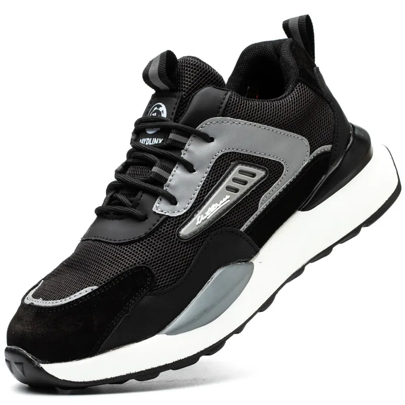 Lightweight Steel Toe Work Sneakers with Breathable Fabric