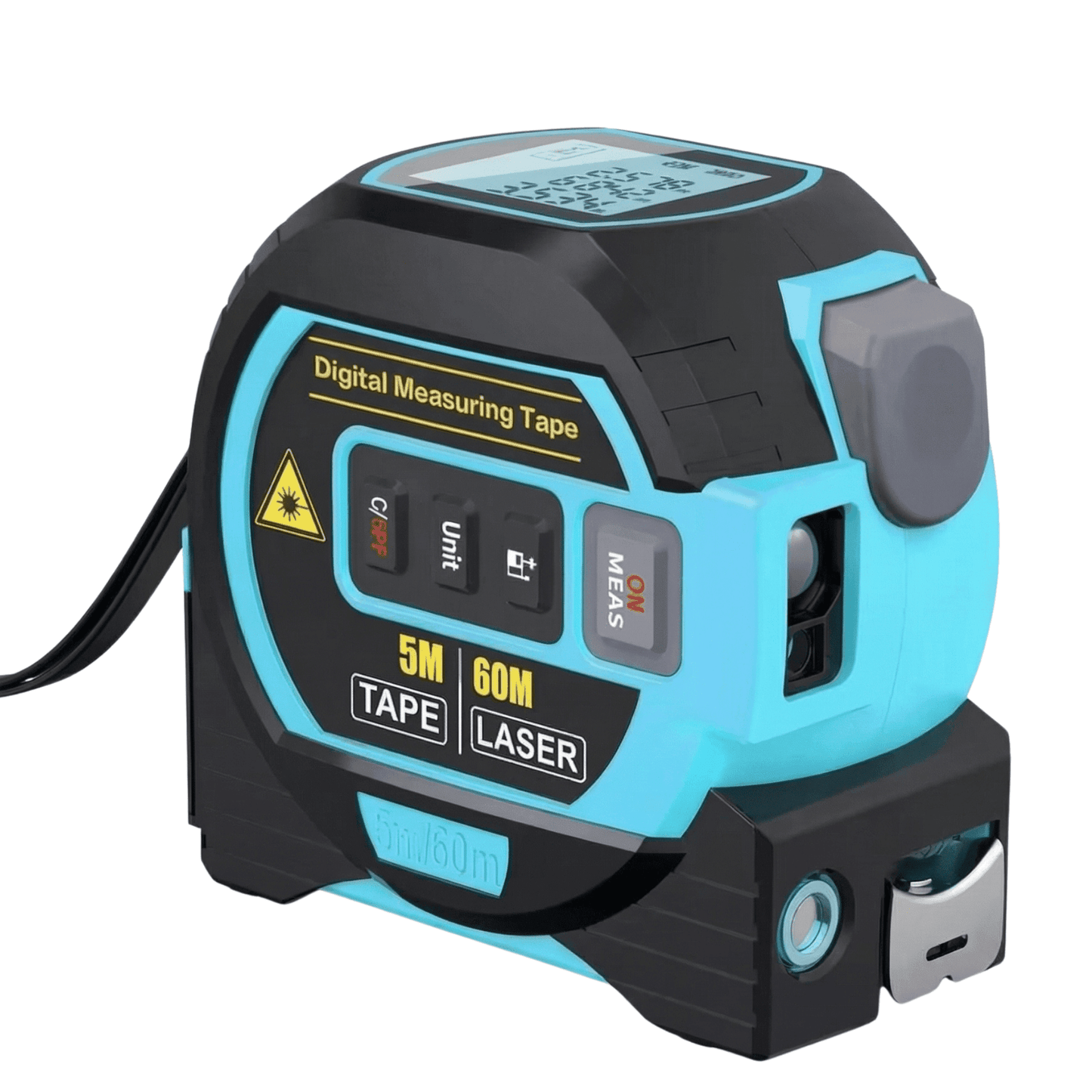 Precision Tools | Laser Rangefinder with 5M Tape Measure & LCD Display | Versatile Measurement Solution for Construction Projects