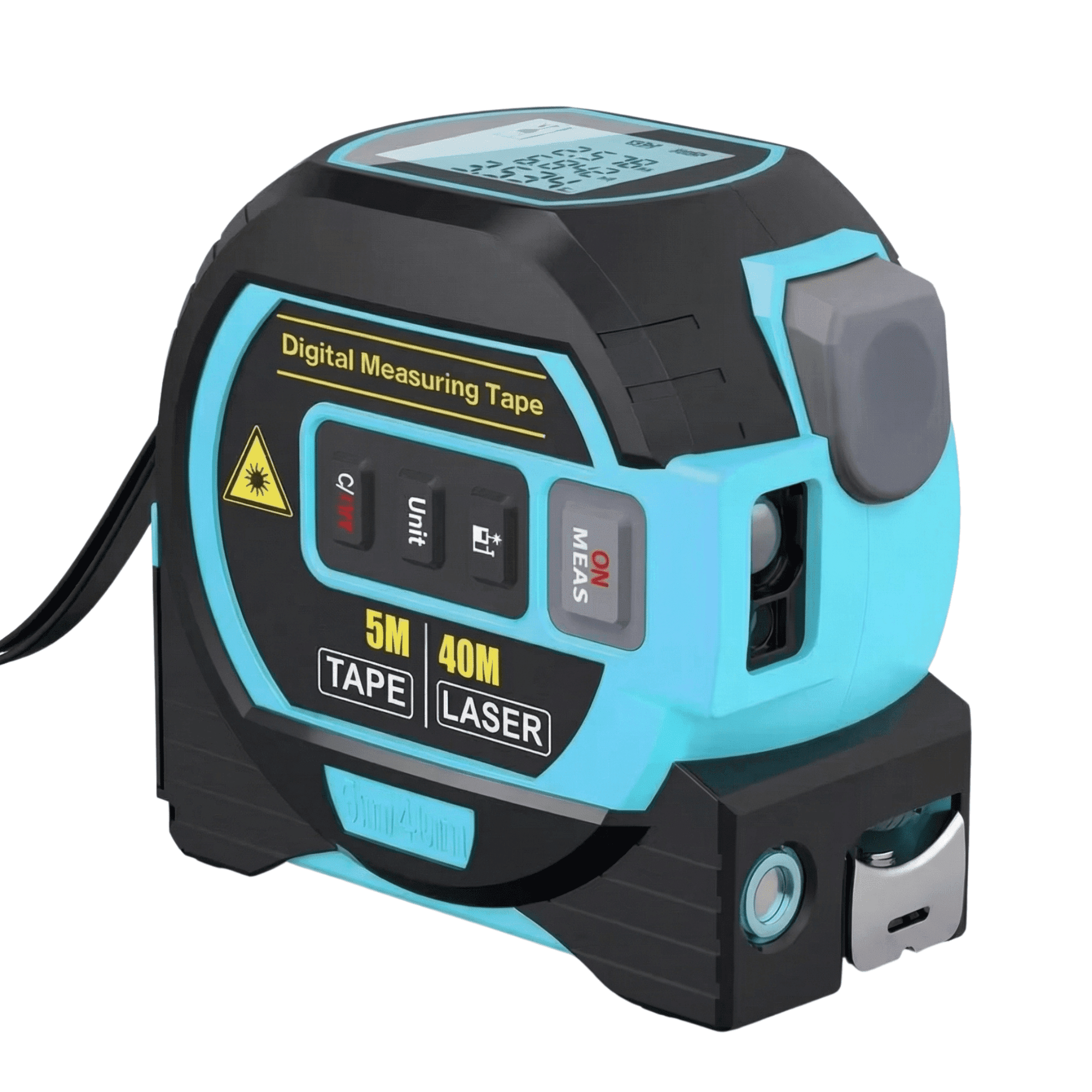 Precision Tools | Laser Rangefinder with 5M Tape Measure & LCD Display | Versatile Measurement Solution for Construction Projects