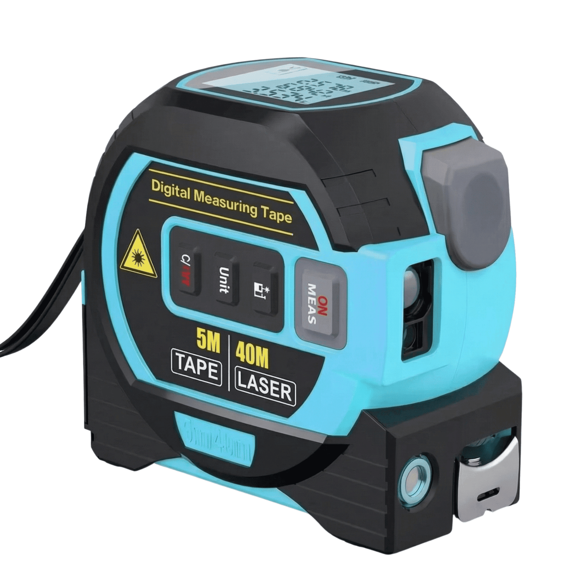 Precision Tools | Laser Rangefinder with 5M Tape Measure & LCD Display | Versatile Measurement Solution for Construction Projects