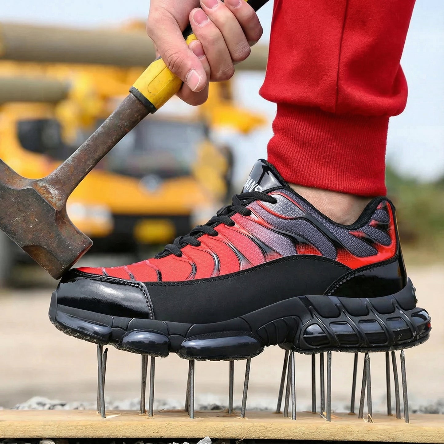 Safety Work Shoes with Steel Toe and Anti-Slip Sole
