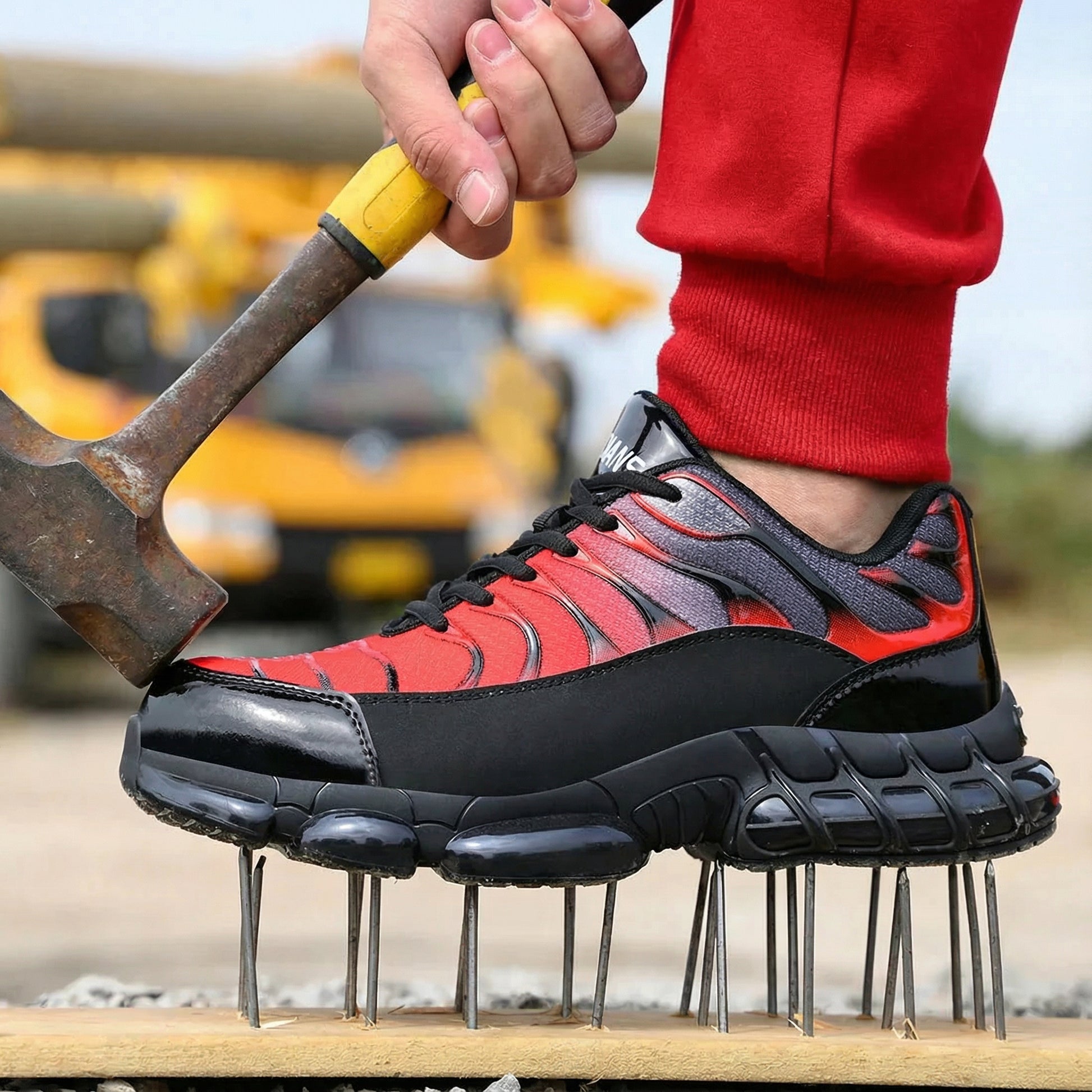 Safety Work Shoes with Steel Toe and Anti-Slip Sole